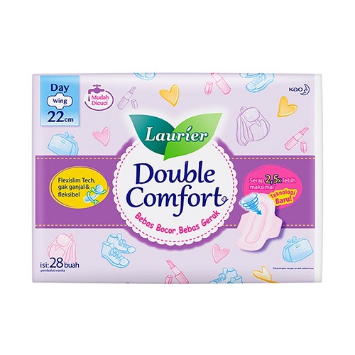 LAURIER AD DOUBLE COMFORT SUPER SLIM 28s WING